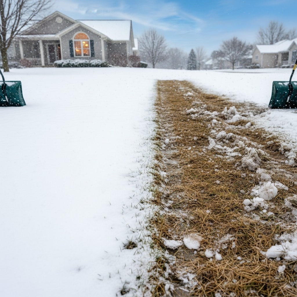 Snow removal effects on lawn in Buffalo NY – winter lawn care guide by Redefine Landscaping