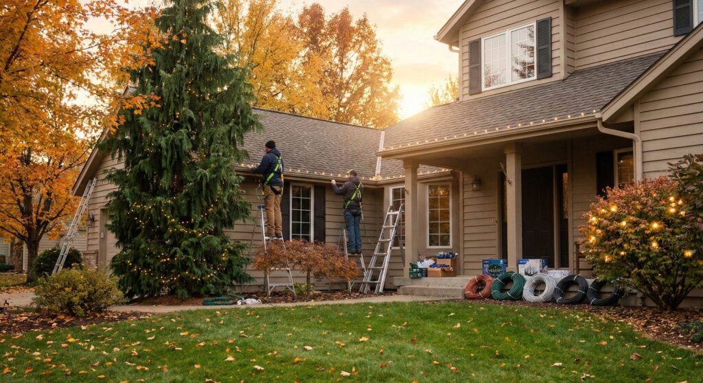 Christmas Light Installation Early in November